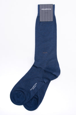 RRP€29 ZEGNA Mid Calf Socks One Size Triple X Mercerised Made in Italy