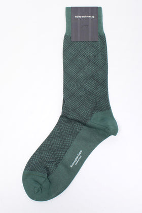 RRP €29 ZEGNA Mid Calf Socks EU39-42 UK5-8 US6-9 Unleashed Argyle Made in Italy gallery photo number 1