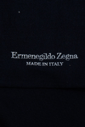 RRP€34 ZEGNA Knee Socks One Size Mercerised Triple X Coated Logo Made in Italy gallery photo number 3