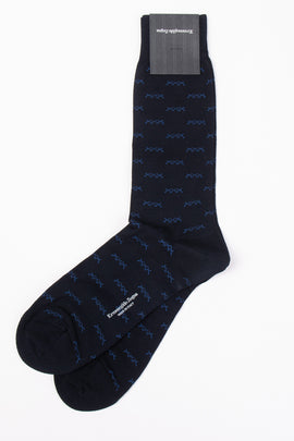 RRP€29 ZEGNA Mid Calf Socks One Size XXX All Over Mercerised Made in Italy