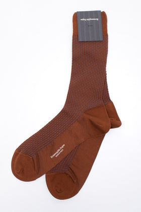 RRP€29 ERMENEGILDO ZEGNA Mid Calf Socks One Size Basket Texture Made in Italy gallery photo number 2