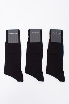 RRP€87 ERMENEGILDO ZEGNA 3 PACK Mid Calf Socks One Size New Trigon Made in Italy gallery photo number 1