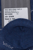 RRP €99 ERMENEGILDO ZEGNA 3 PACK Knee Socks One Size Iconic Tripe X Coated Logo gallery photo number 5
