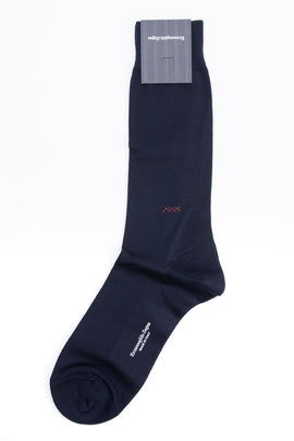 RRP€29 ZEGNA Everyday Mid Calf Socks One Size Triple X Logo Made in Italy