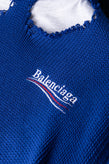 RRP€1350 BALENCIAGA Unisex Ripped Jumper Size S Worn Look Logo Embroidery Hooded gallery photo number 3