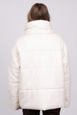 RRP €295 DKNY Puffer Jacket Size L PU Leather Quilted gallery photo number 5