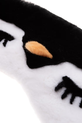 RRP€295 YVES SALOMON Rex Rabbit Fur Sleep Eye Mask HANDMADE Padded Penguin Style gallery photo number 4