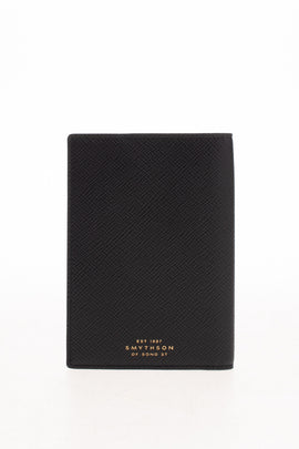 RRP€140 SMYTHSON OF BOND STREET PANAMA Leather Passport Holder Saffiano Panel