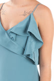 RRP €1320 CUSHNIE ET OCHS Silk Pencil Dress Size US 10 / XL Draped Slit Front gallery photo number 6