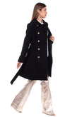 RRP€540 DKNY Swing Coat Size US 4 / S Wool Blend Belted Double Breasted Collared gallery photo number 2