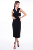 RRP €1860 CUSHNIE ET OCHS Sheath Dress Size US 8 / L Cross Over Made in USA gallery photo number 2