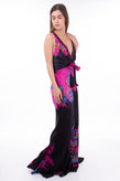 ETRO Silk Satin Trumpet Gown Size IT 46 / L Floral Beads Cross Back RRP €2605 gallery photo number 4