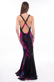 ETRO Silk Satin Trumpet Gown Size IT 46 / L Floral Beads Cross Back RRP €2605 gallery photo number 5