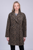 RRP€325 LIU JO Overcoat US4 IT40 S Wool Blend Leopard Pattern Double Breasted gallery photo number 3