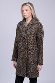RRP€325 LIU JO Overcoat US4 IT40 S Wool Blend Leopard Pattern Double Breasted gallery photo number 4