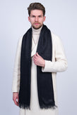 MALO Wool Large Shawl Wrap Scarf RRP€320 Herringbone Pattern Made in Italy gallery photo number 2