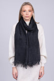 MALO Wool Large Shawl Wrap Scarf RRP$320 Herringbone Pattern Made in Italy gallery photo number 3