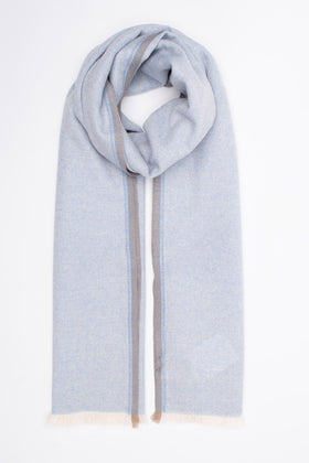 MALO Wool Shawl Wrap Scarf RRP€350 Frayed Edges Made in Italy gallery photo number 5