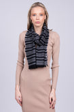 RRP €320 MALO Wool Long Rectangle Scarf Striped Pattern Frayed Made in Italy gallery photo number 4