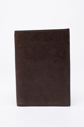 RRP €210 ROBERTO CAVALLI Crumpled Leather Bifold Wallet Brown Card Pockets gallery photo number 1