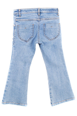 RRP €175 ERMANNO SCERVINO JUNIOR Jeans Size 6Y Embroidered Embellished Flare Leg