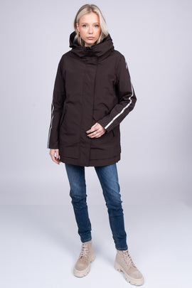 RRP €240 8 Parka Jacket Size L ECOALF Waterproof 10K Breathable Concealed Hood