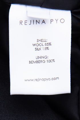RRP €720 REJINA PYO Silk & Wool Peyton Blazer Jacket Size UK 12 / L Black Y-Neck gallery photo number 9