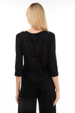 RRP €105 DAVID MAYER Top Blouse Size L Shoulder Tabs Elbow Sleeve Y Neck gallery photo number 4