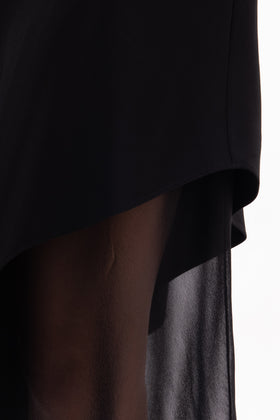 CUSHNIE Asymmetric Skirt Size US 4 / S-M Contrast Silk Made in USA RRP €785 gallery photo number 7