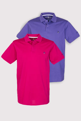HARMONT & BLAINE 2 PACK Pique Polo Shirt US42 IT52 XL Embroidered Logo Split Hem