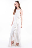 RRP €835 BADGLEY MISCHKA Flounce Wedding Dress Size US 6 / M Ruffle Bow Lined gallery photo number 4