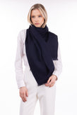 RRP €145 EMPORIO ARMANI Wool Jacquard Shawl/Wrap Scarf Logo Made in Italy gallery photo number 4