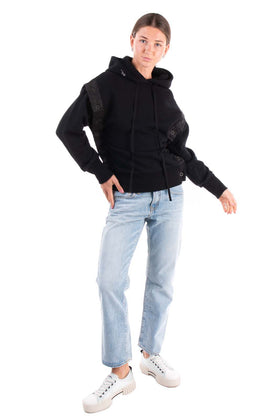 RRP €550 BEN TAVERNITI UNRAVEL PROJECT Hoodie Size S Button Sides Made in Italy gallery photo number 3