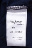 BYBLOS T-Shirt Top Size 6M Coated Front Short Sleeve Crew Neck Made in Italy gallery photo number 4