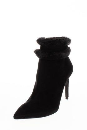 RRP€140 8 Suede Leather Ankle Boots US11 EU41 UK8 Faux Fur Trim Made in Italy gallery photo number 2