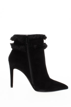 RRP€140 8 Suede Leather Ankle Boots US11 EU41 UK8 Faux Fur Trim Made in Italy gallery photo number 5