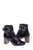 RRP €135 KG KURT GEIGER Ankle Boots EU 36 UK 3 US 6 Crocodile Pattern Varnished gallery photo number 1