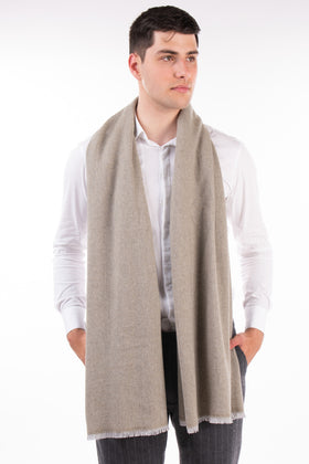 RRP €345 JIL SANDER Wool & Cashmere Shawl/Wrap Scarf Frayed Edges Made in Italy gallery photo number 3