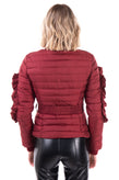RRP €365 MANGANO Quilted Jacket Size XS Ruffle Belted Full Zip gallery photo number 4