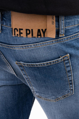 ICE PLAY Jeans W27 Stretch Faded Worn Look Cropped Made in Italy gallery photo number 4