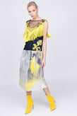 MAISON MARGIELA Midi Trapeze Dress US4 IT40 S RRP$7500 Mesh PVC Hem Overlay gallery photo number 1