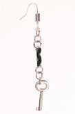 RRP €140 MM6 MAISON MARGIELA Hook Drop Single Earring Chain & Key Made in Italy gallery photo number 2
