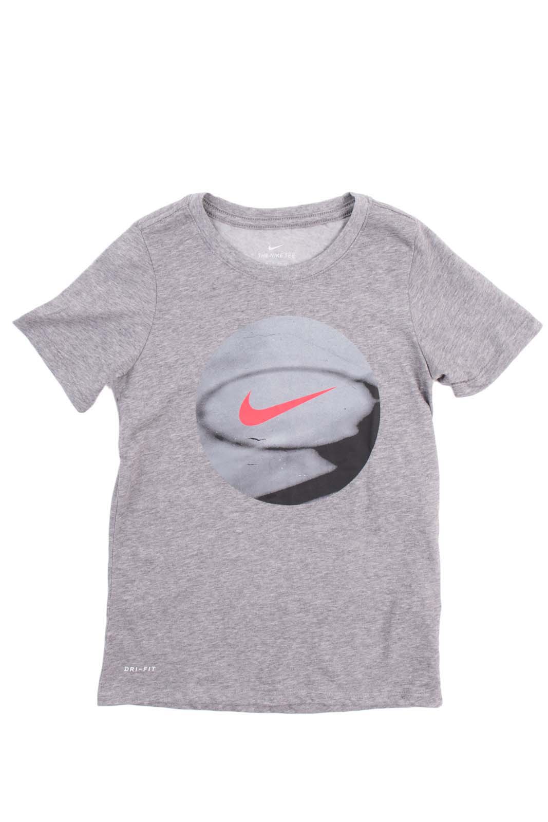 NIKE T-Shirt Top Size XS / 6-8Y / 122-128CM DRI-FIT Coated Ball Short Sleeve gallery main photo