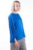 RRP €550 TIBI Satin Top Blouse Size M Cold Shoulder Dolman Sleeve Crew Neck gallery photo number 4