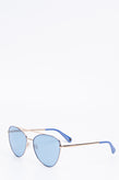 RRP €145 LOVE MOSCHINO MOL011/S Pilot Sunglasses Tinted Blue Lenses Logo Sides gallery photo number 2