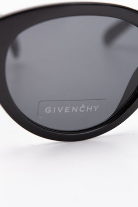 RRP €350 GIVENCHY GV 7143/S Butterfly Sunglasses Glossy Black Frame 4G Logo gallery photo number 6