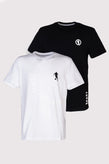 RRP€215 BIKKEMBERGS 2 PACK T-Shirt Top US34-36 EU50-52 L Coated Logo Crew Neck gallery photo number 1