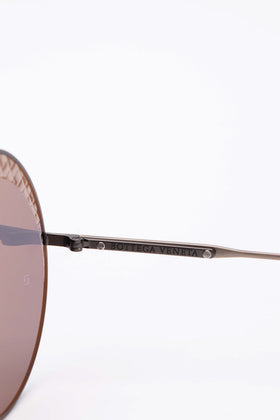 RRP €380 BOTTEGA VENETA Round Sunglasses HANDCRAFTED Lenses By Zeiss Intrecciato gallery photo number 7