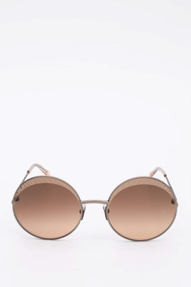 RRP €380 BOTTEGA VENETA Round Sunglasses HANDCRAFTED Lenses By Zeiss Intrecciato