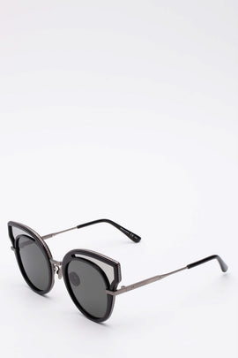 RRP€390 BOTTEGA VENETA Cat Eye Sunglasses ZEISS Mirror Trim HANDCRAFTED in Japan
